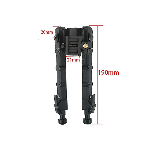 Aluminiumlegering V9 En-delad Stöd Trefot Justerbar Bipod Stativfäste Svart