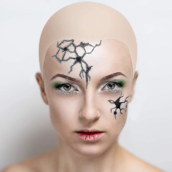 Skaldede Hætter Latex Skaldet Hætte Til Voksne Makeup Skaldet Hoved Paryk Hætte Kostume Tilbehør 4stk
