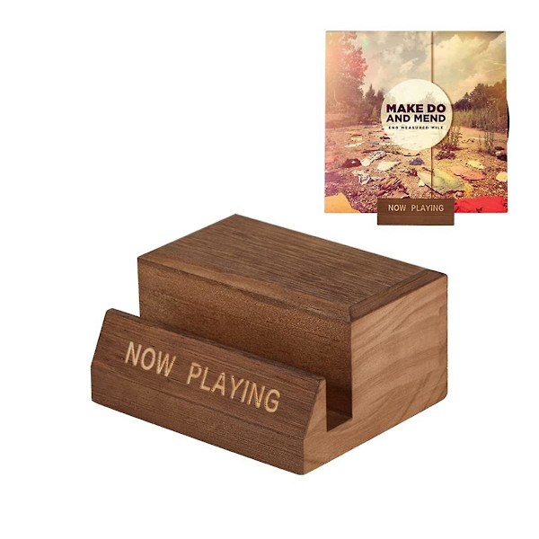 Treplateholder for vinylplater - Bordplateholder for nåværende albumomslag - Enkelt CD-stativ