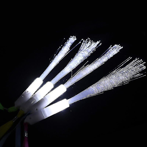 24 stk Fiber Optic Wand Led Hvite Glow Sticks