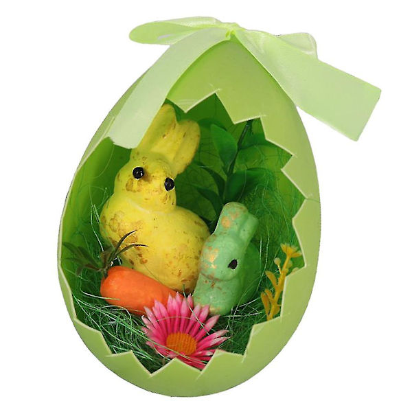1 st ägg med kaninbo, dekorativt ägg, present till barn