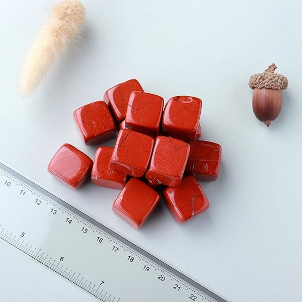 500 g naturlig rød jaspis krystal tromlede sten 0,78" poleret terning krytsalkvarts til chakra meditation Balance Reiki energi ædelsten boligdekoration