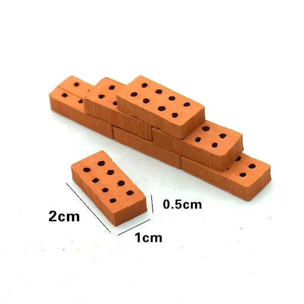 Tiilet Rakennusroolipelituote, Elämäntapa 1.6*0.8*0.45cm Teko Leikkimuovit Rakennuspalikat (100 pakkausta) lapselle Shlm