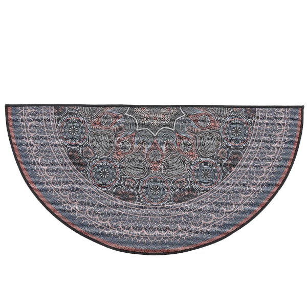 Bohemisk Stil Matta Halvcirkel Golvmatta Vintage Entrématta Mandala-mönstrad Matta