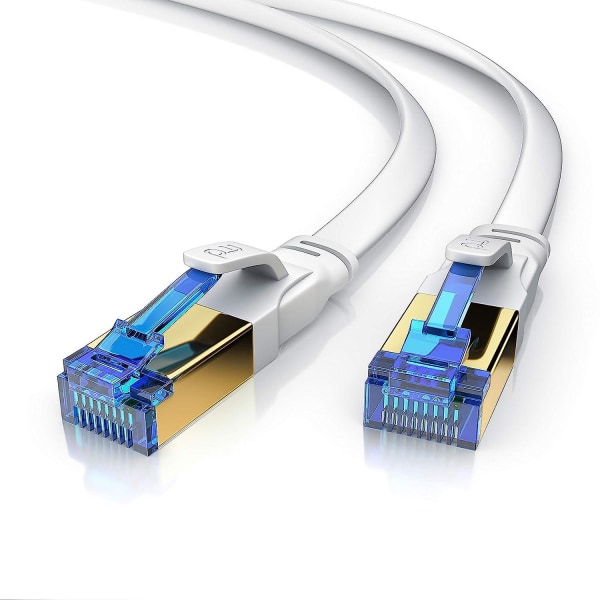 – 3m – Cat.8 Flat Ethernet-kabel – 8.1 Standard Class – Cat 8 LAN-nettverkskabel – 40000 Mbits – Patchkabel –