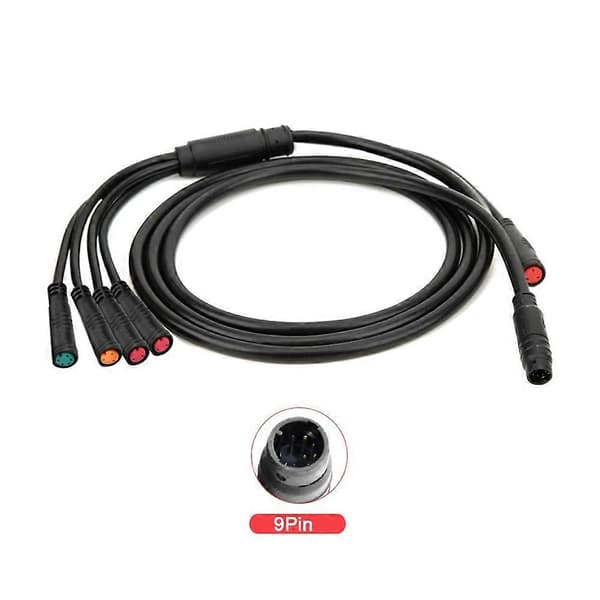 Vandtæt 9-bens hovedkabel til elcykel-controller-dashboard-forbindelseskabel 2PIN+3PIN+5PIN f
