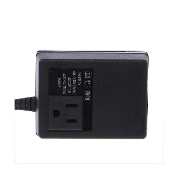 200w AC 220v - 110v Pienennä muuntaja Muunna Travel Power Eu Pistoke Adapteri