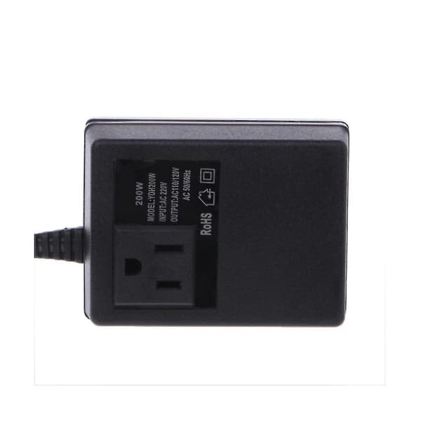 200w AC 220v til 110v Reduser Transformator Konverter Reise Strøm Eu Plugg Adapter