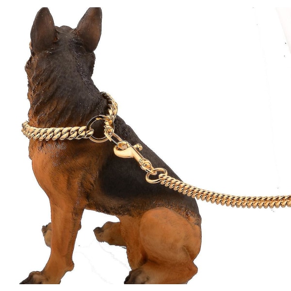 10 mm metal hundesnor Hundekæde med polstret håndtag med polstret håndtag til mellemstore hunde kæledyrssnor