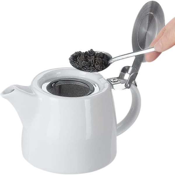 18 Oz Tekande Med Infuser Og Sls Låg Rustfrit Stål Infuser Keramisk Tekande
