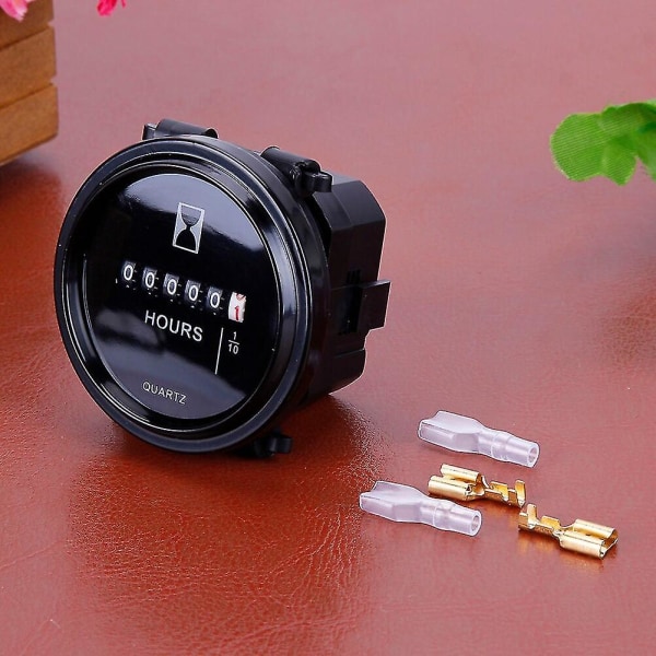 12v 24v 36v Hour Meter For Marine Boat Engine 2" Moto Car Trucks Mechanical Hour Meter Counter Timer Round Waterproof Gauge