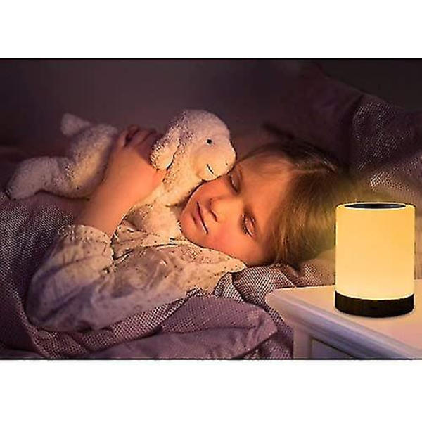 Led natlampe til soveværelse, bordlampe, genopladelig, dæmpbar