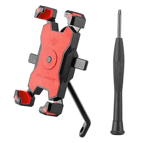 Pyörän Puhelinteline Metalli Moottoripyörän Älypuhelimen Pidike Ohjaustanko 360 Asteen Kierto 4,5-6,8 Tuuman Älypuhelimille Samsung S10 S9 S8 S7 Iphone (takapeilitila)