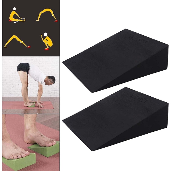 Yogablock Handled Kil Fotstöd Kudde Balans Accs Knäskydd Lätt kilblock Skum Slant Board För Pilates Stretching Gy