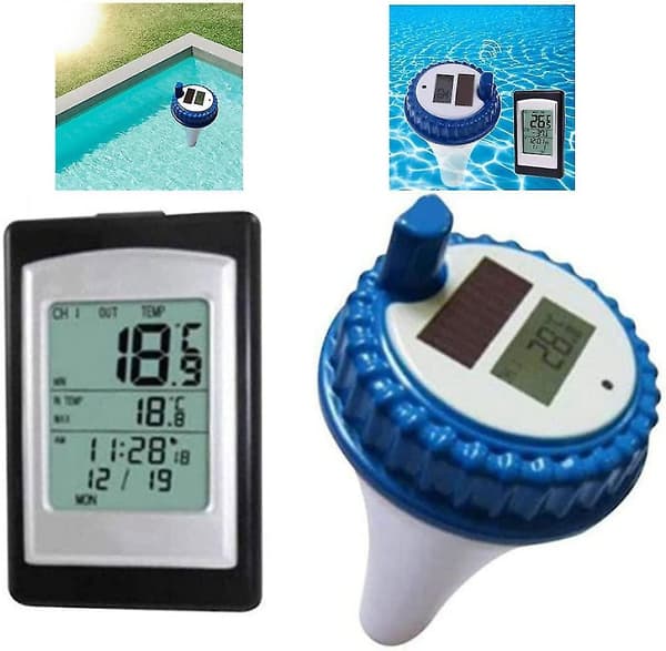 Flydende Pooltermometer, Flydende Vandtermometer Soltermometer Digital Termometer