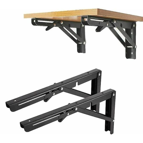 Fällbart Hyllställ - Robust Metallvikbar Triangelhyllställ, DIY Väggmonterade Fällbara Bordsgångjärn, Utrymme