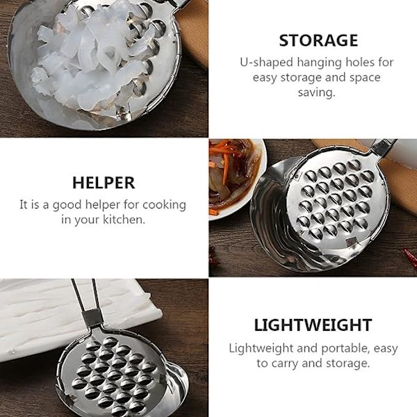 2 stk. Bønnegelé Skraber Rustfrit Stål Spaetzle Maker Spaetzle Noodle Dumpling Maker Ost Smør Rivjern Køkkenredskaber