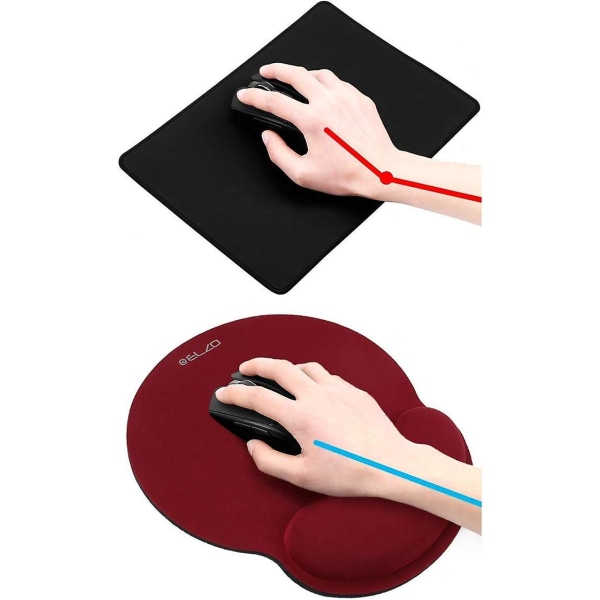 Näppäimistörannetuki ja hiiren alusta, mukava muistivaahtopehmuste, liukumaton kumialusta ja ergonominen muotoilu PC:lle