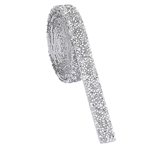 3 Yards Rhinestonebånd med Selvklebende Bakside