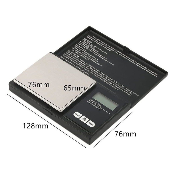 Digital Precision Scale 100g 0.01g Pocket Scale Bærbar guldvægt med LCD-skærm til køkken-coo