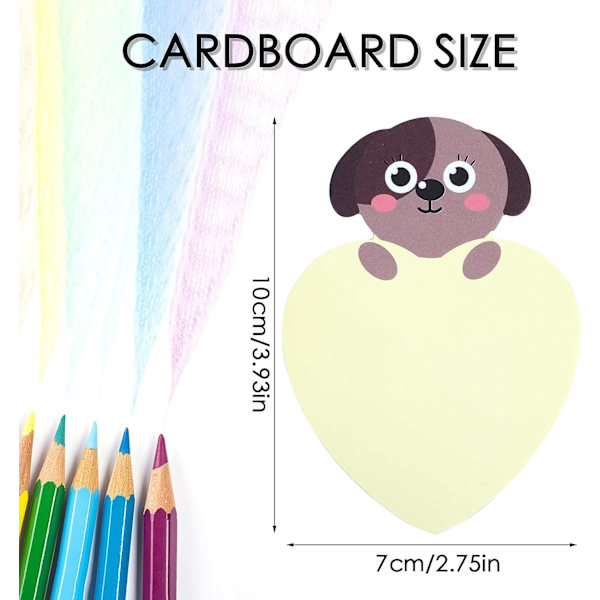 Söta Djur Sticky Notes, 8-pack Cartoon Sticky Notes Djurformade Markeringar Flaggor Självhäftande Memoblock Studenter Hem Kontor Rumskamrat