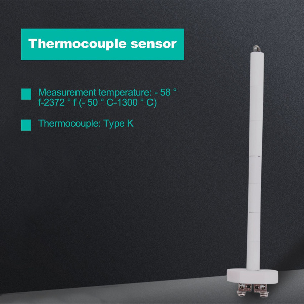 Høytemperatur K Type termoelementsensor for keramisk ovn 2372 Fahrenheit 1300 grader -b