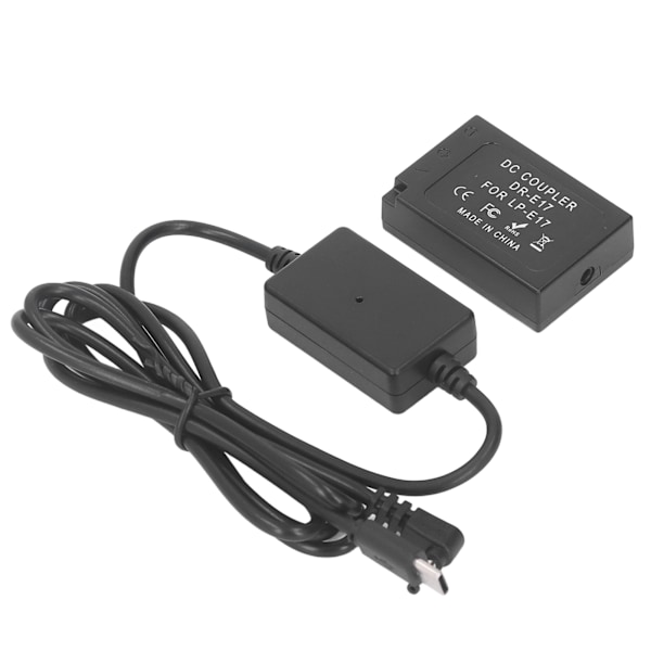 LP E17 Dummy Batteri DR E17 DC Link med Type C Strømadapter Kamera Dummy Batteri til 760D 750D 77D 800D 850D M3 M5 M6 M6 Mark II R10 R8