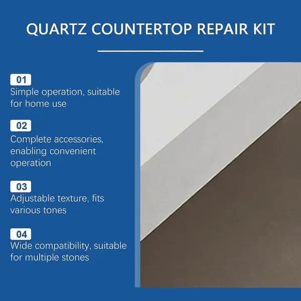 Quartz and Granite Countertop Repair Kit A+B Epoxy Formula for Strong Bonding 2 items