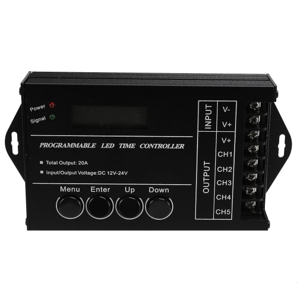 Tc420 Tidsprogrammerbar RGB LED-styring DC12v-24v 5-kanals LED-tidsdæmper