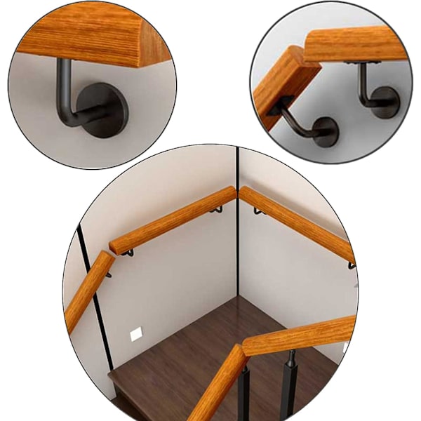Set med 5 vita trappräcke konsoler, rostfritt stål trappräcke konsoler, 60x80 mm, för trappräcken, fönsterbräda eller balustrade inomhus och utomhus
