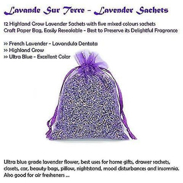 100% Natural Fragrant Lavender Filled Bags Insect And Moth Repellent 16pcs