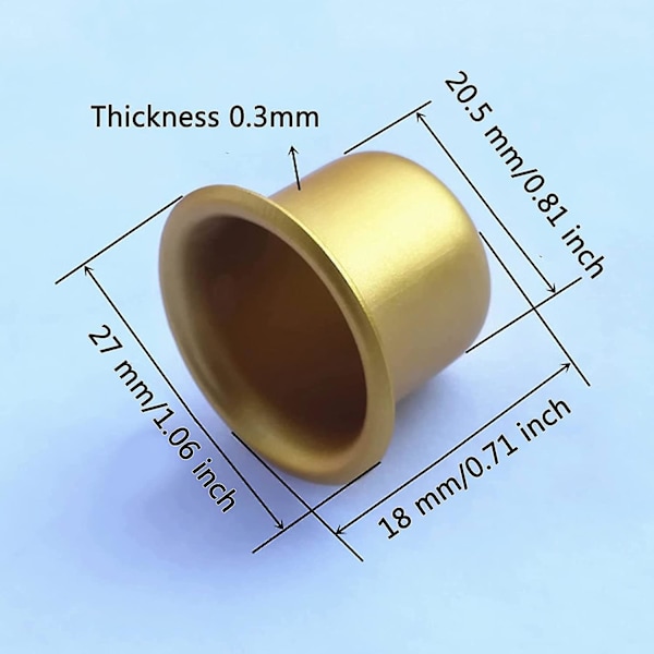 Metall lysinnsats for stanglys Dekorlysstaker Minilysholdere Diy