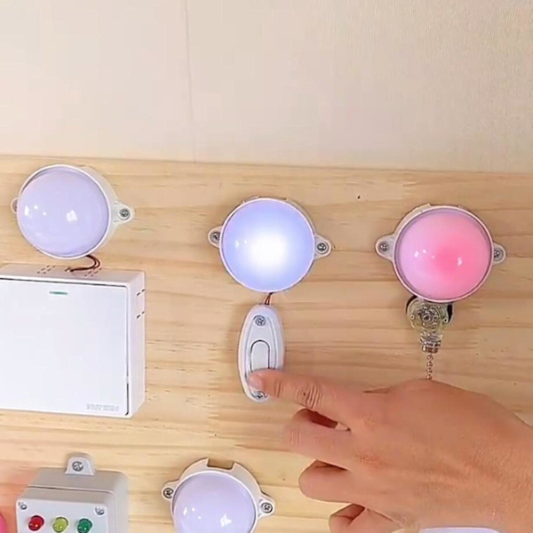 2x DIY Plademateriale DIY, Stikkontakt LED Elektrisk Lys, Praktiske Færdigheder Legetøj, Uddannelsesmæssigt D Legetøj
