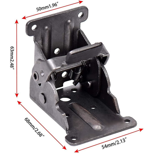 2pcs Self-locking Hinges, Folding Bracket Bracket Leg Fittings And Corner Brace, For Folding Legs Folding Workbench, Wit