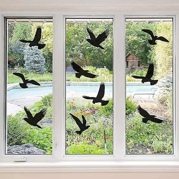 Dewenwils 18 Anti-kollision fönsterdekaler Fågelformade fönsterdekaler Anti-bird fönsterdekaler för att förhindra fågelangrepp och P