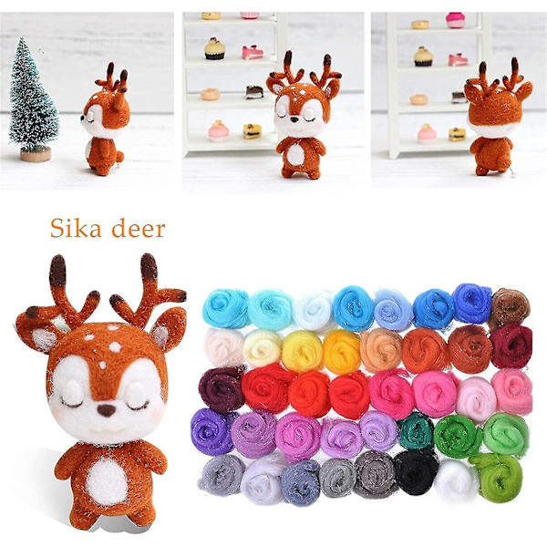 Tovningsull Fairy Tale Wool, Set med nåltovningsull
