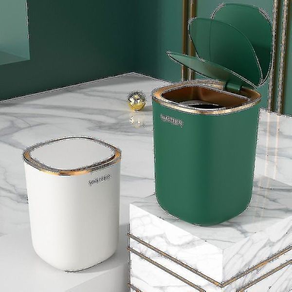 Smart Sensor Affaldsspand Køkken Badeværelse Toilet Skraldespand Bedste Automatisk Induktion Vandtæt Beholder Med Låg 12l (hvid)