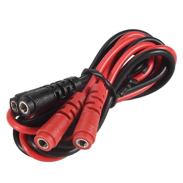 Et 16-delt multimeter testprobe og et testsæt, en erstatningstestledning og en probe til et digitalt multimeter. Reddish black
