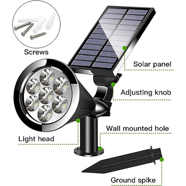 Solcelled drejelig spotlight i flere farver, solcelled havebelysning udendørs dekoration 2-i-1 farvet solcelled landskabsbelysning, solcelled julelys med automatisk tænd/sluk