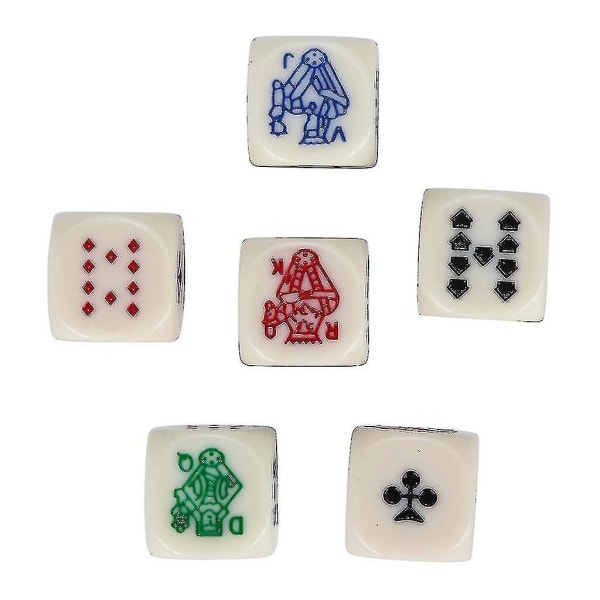 10 stk/sett for spill polyedrisk flersidig akryl poker terning