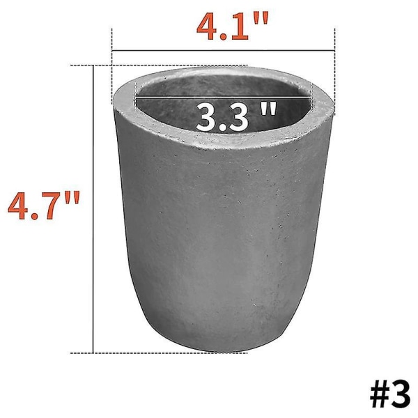 Nr. 3 Siliciumcarbid-grafit-digler, digler til smeltning af metal, med d, smelte raffinering