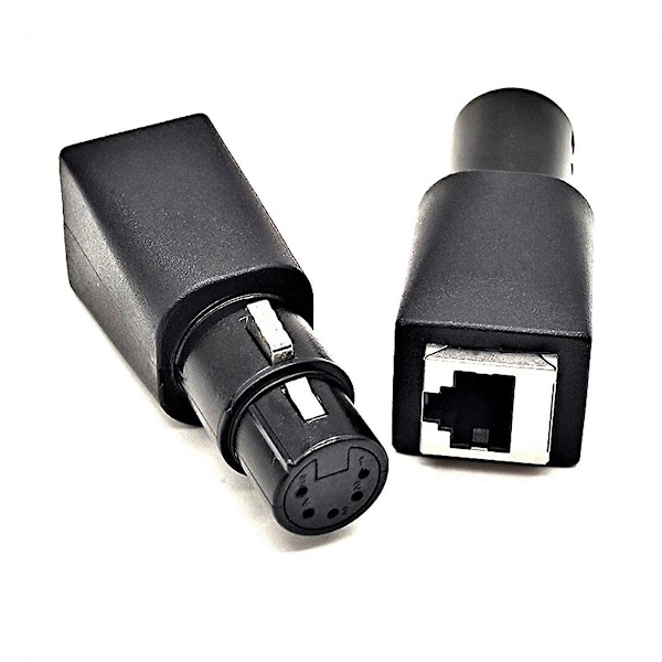 1Yhdistä DMX-RJ45-liitin RJ45-Ethernet-5-nastaiseen XLR DMX-naaras- ja urossovittimeen audio-videota varten