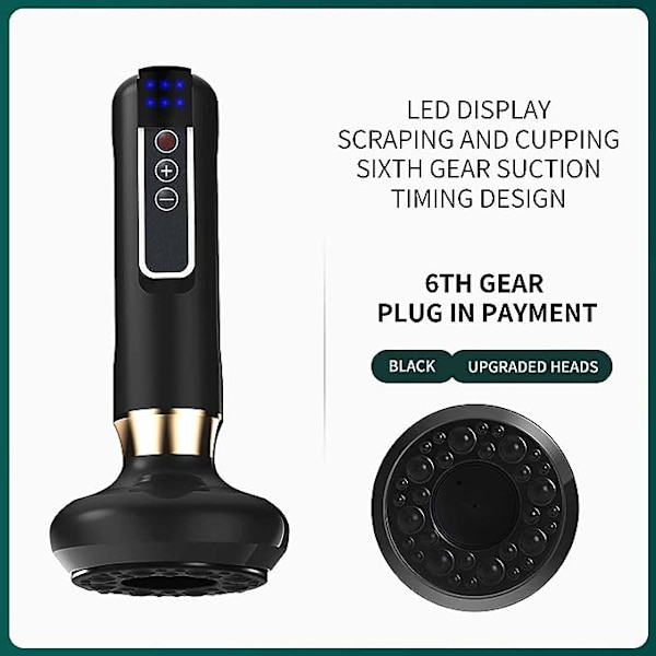 Avfuktning Kopping Intelligent Negativt Tryck Elektrisk Kopping Massage Instrument Avfuktning Skrapning Instrument Vibrationsborste Skönhet