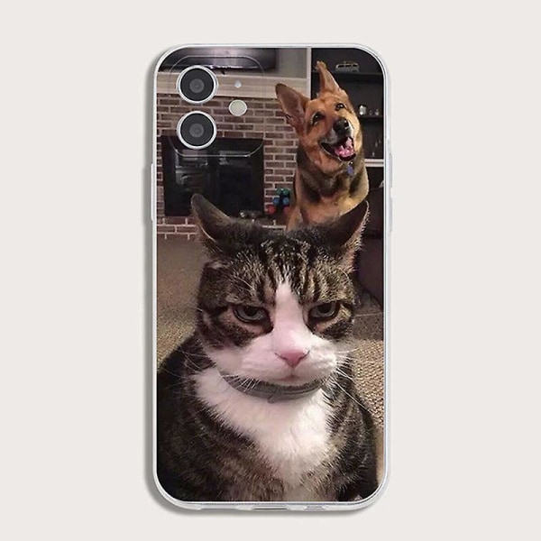 Passer for Apple Iphone 12-deksel Dyr kattunge og valp telefonveske Funny Tpu Soft Shell