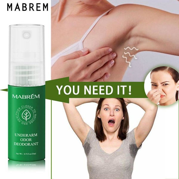 20ml Antiperspirant Deodorant Spray för Armhålor - Tar Bort Lukt och Kroppslukt