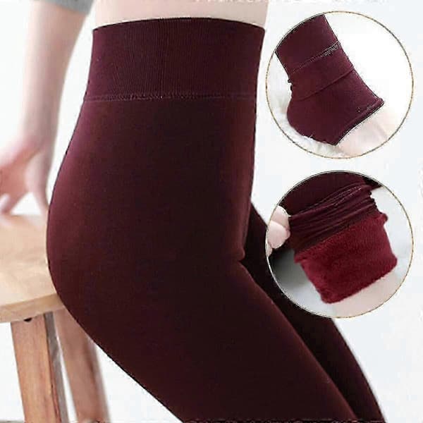 Nye leggings vinterfleeceforede termiske tykke elastiske jeggingsbukser for damer.A3 Grey 2XL