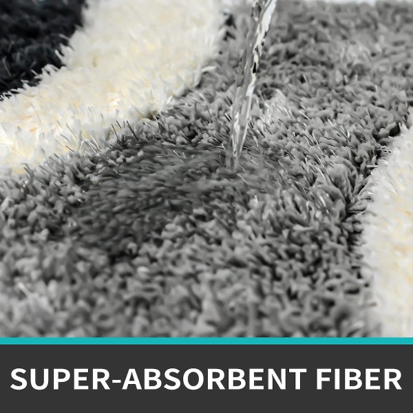 Badematte, absorberende sklisikker mikrofiber dusjmatte 50x80cm maskinvaskbar baderomsmatte