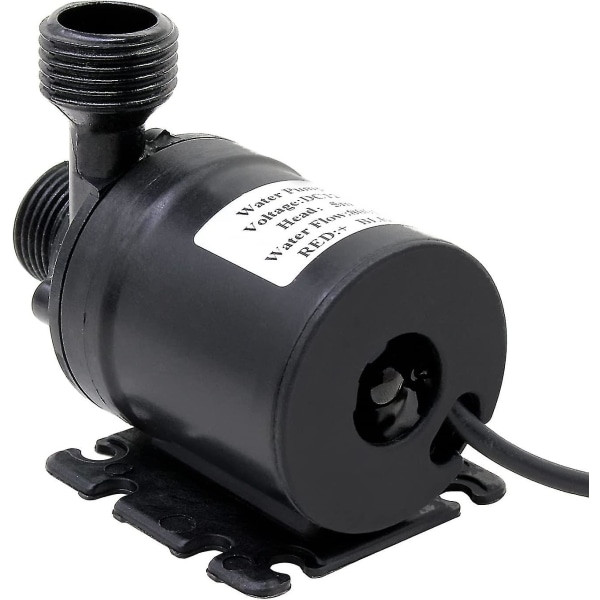 Sirkulasjonspumpe DC 12V 800l/h 5m Vannsirkulasjonssystem Svart 1 stk Ny