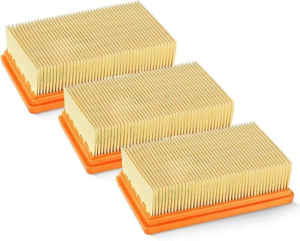 3 stk. erstatningsfilter, flat pleated filter, flat filter, filtervakuum, støvsuger