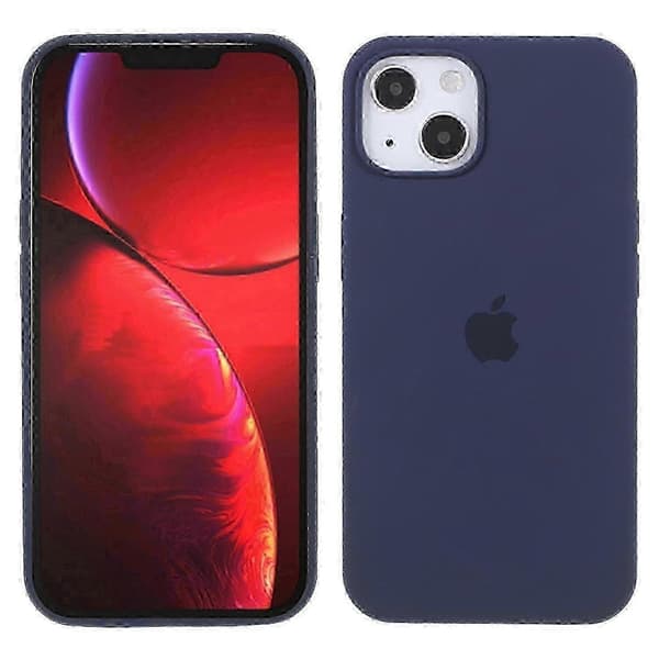 Silikonfodral för iPhone 14 Silkeslen känsla Solid fiberfoder Anti-fingeravtryck Stötsäkert skal_jjs Style A